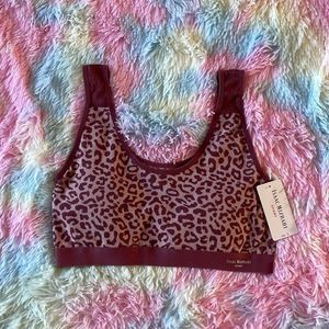 ISAAC MIZRAHI Leopard Print Sports Bra NWT